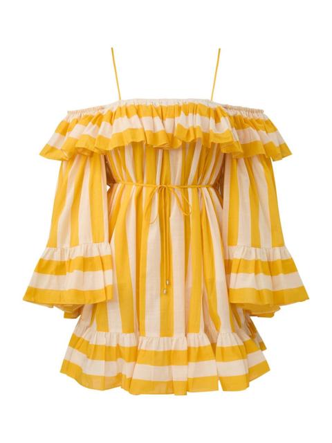 Zimmermann DAYLIGHT STRIPE MINI DRESS