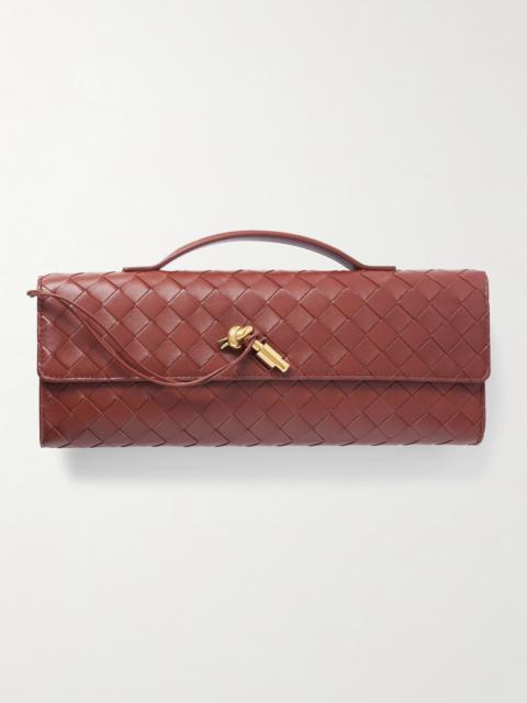 Bottega Veneta Long Andiamo Intrecciato Leather Clutch