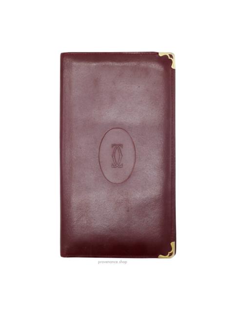 Cartier Long Wallet - Burgundy Calfskin Leather