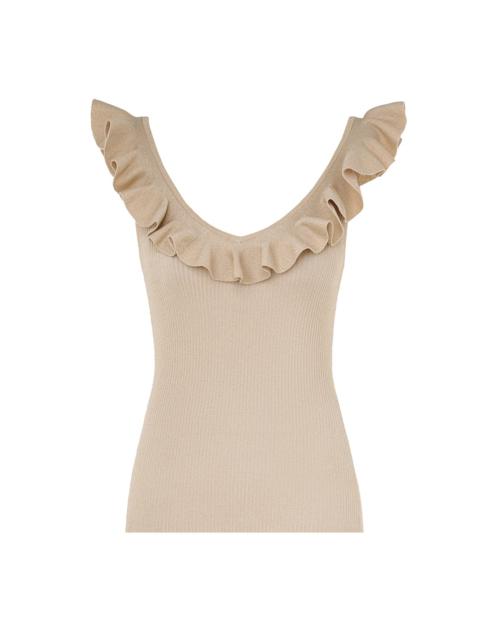 Zimmermann INDRA METALLIC FRILL TOP