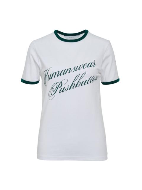 pushBUTTON Green Ringer T-Shirt