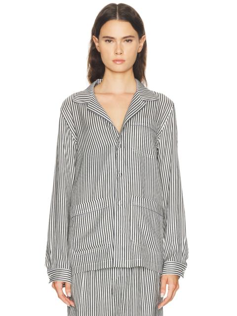 TOM FORD Striped Silk Pyjama Shirt