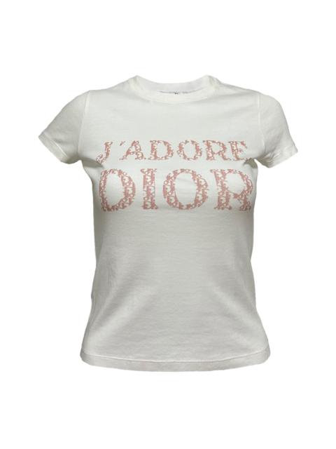 Dior CHRISTIAN DIOR Spring Summer 2004 Trotter "J'ADORE DIOR" Logo T-Shirt