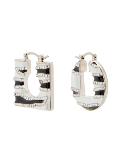 Jacquemus Les Boucles Rond Carré Enamelled Hoop Earrings