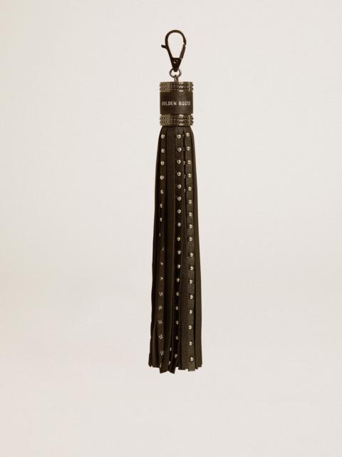 Golden Goose Charm in black nappa leather with studs and metal details