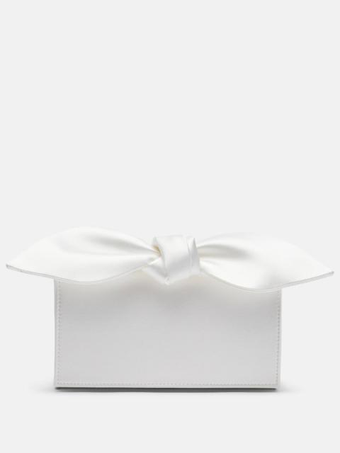 AQUAZZURA Bow Tie Mini satin clutch