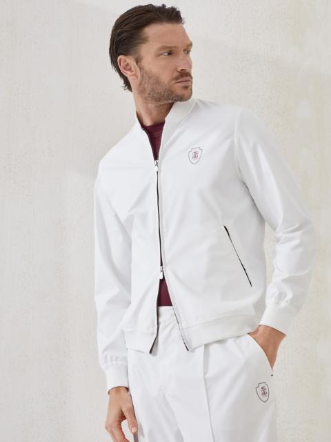 Brunello Cucinelli Nylon sweatshirt with logo and zipper