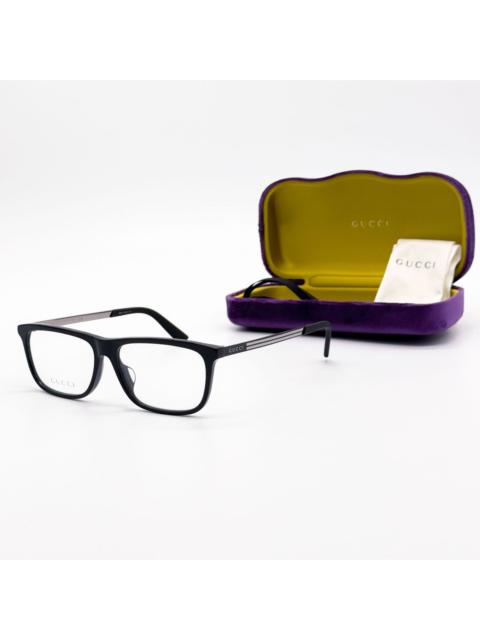 GUCCI NEW GG0696OA 001 GUCCI EYEGLASSES SQUARE DARK HAVANA EYEWEAR