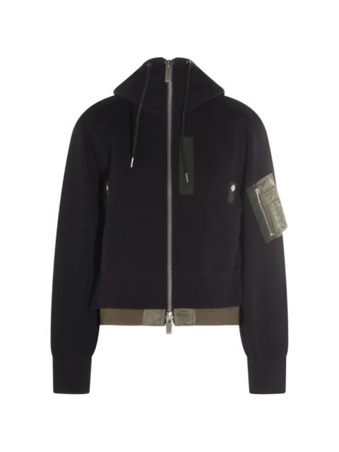sacai Sacai Women Nylon And Cotton Hoodie