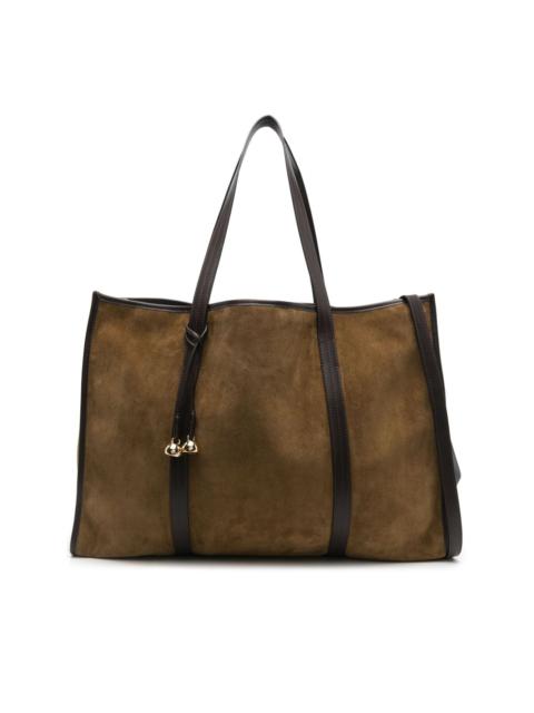 suede tote bag