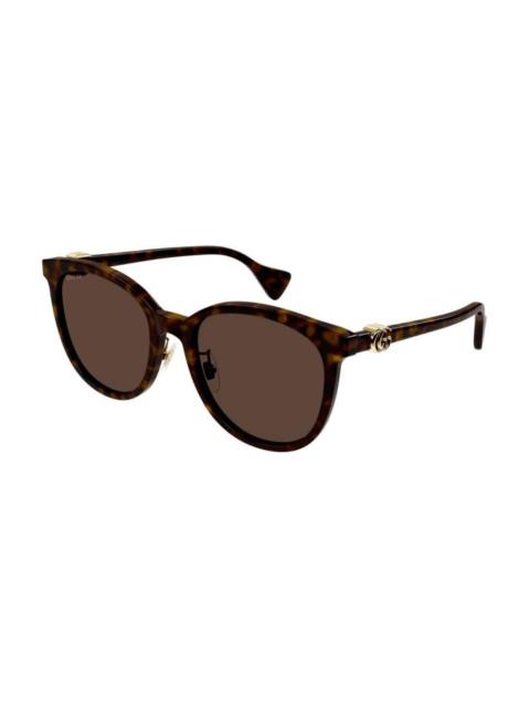 GUCCI Gucci Brown Oval Ladies Sunglasses GG1180SK 004 56