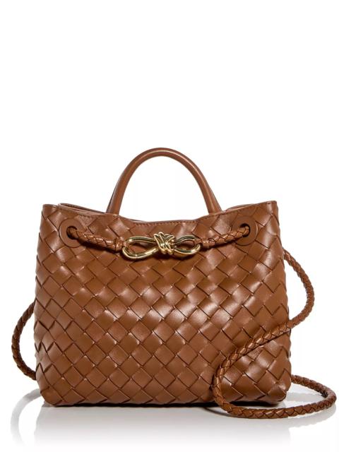 Bottega Veneta Andiamo Intrecciato Woven Leather Small Shoulder Bag