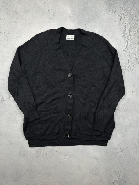 Acne Studios Acne Studios Black Alpaca Wool Cardigan Minimalist Archive