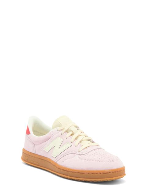 New Balance New Balance Gender Inclusive T500 Tennis Sneaker in Rose Sugar/Blast Red at Nordstrom