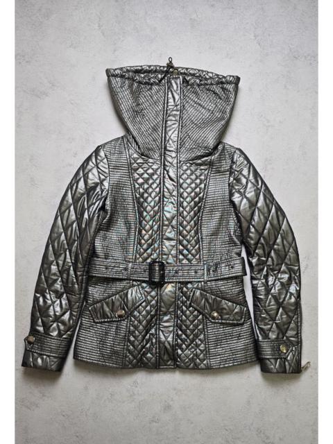 Burberry Burberry London Metallic Quilted Jacket US 4 IT 38 Belted