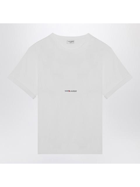 Saint Laurent White logo-print crew-neck t-shirt