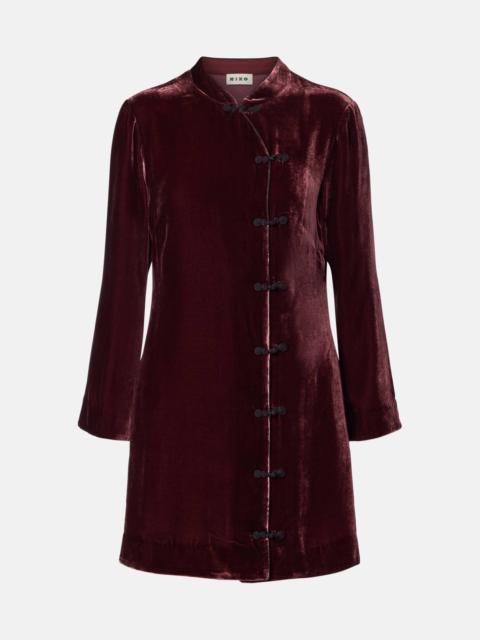 RIXO Delphina velvet minidress