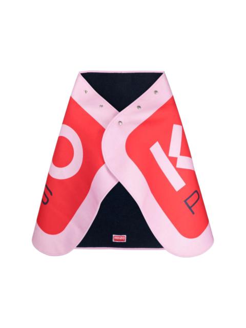 KENZO logo-print detail cape scarf