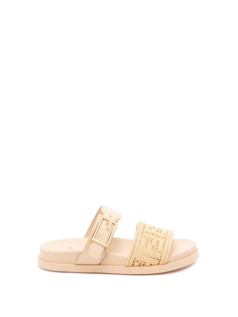 Fendi Women `Ff` Embroidery Sandals