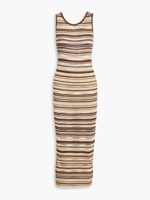 Missoni Metallic space-dyed ribbed-knit midi dress