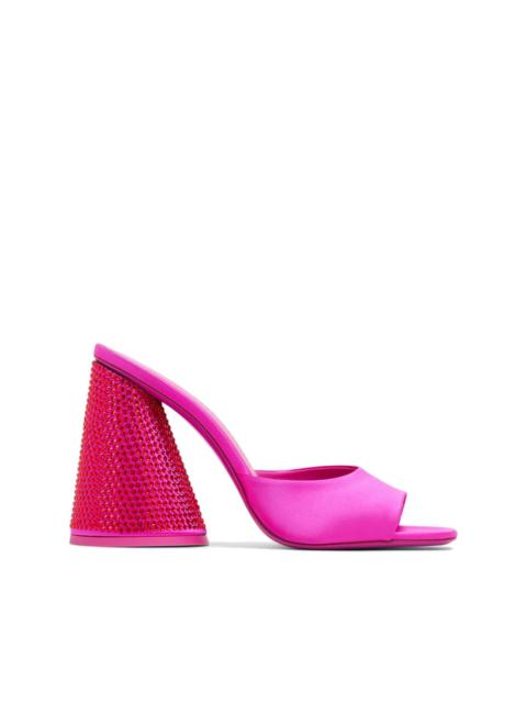 THE ATTICO Luz 105mm rhinestone-embellished leather mules