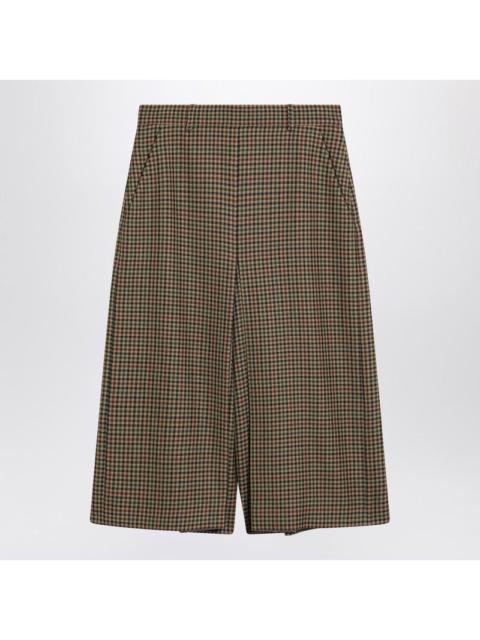 SAINT LAURENT Saint Laurent Checked Wool Culotte Skirt Women