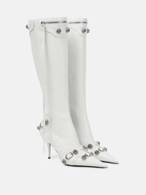 BALENCIAGA Cagole leather knee-high boots