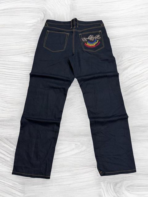 Japanese Brand - Y2K DOG HUNTING BAGGY EMBROIDERY LOGO JEANS