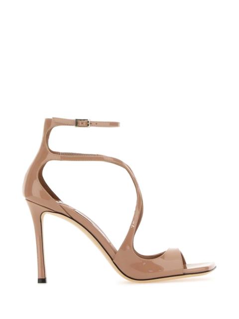 JIMMY CHOO Jimmy Choo Women Antiqued Pink Leather Azia 95 Sandals
