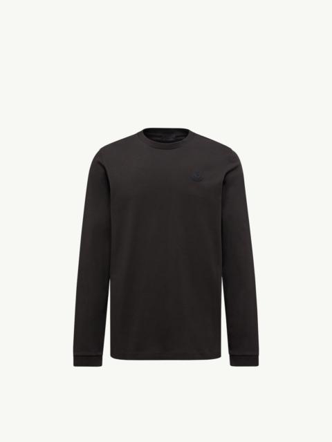Moncler Graphic Logo Long Sleeve Cotton T-Shirt