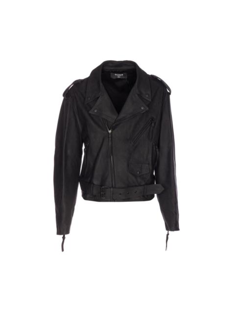 Balmain Balmain Men Cowskin Biker Jacket