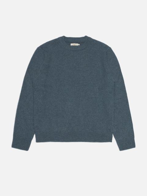 Nudie Jeans August Rib Wool Sweater Bluemelange