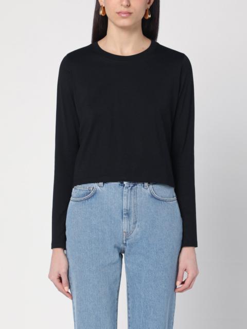 Loulou de Saison Black cotton crew-neck T-shirt