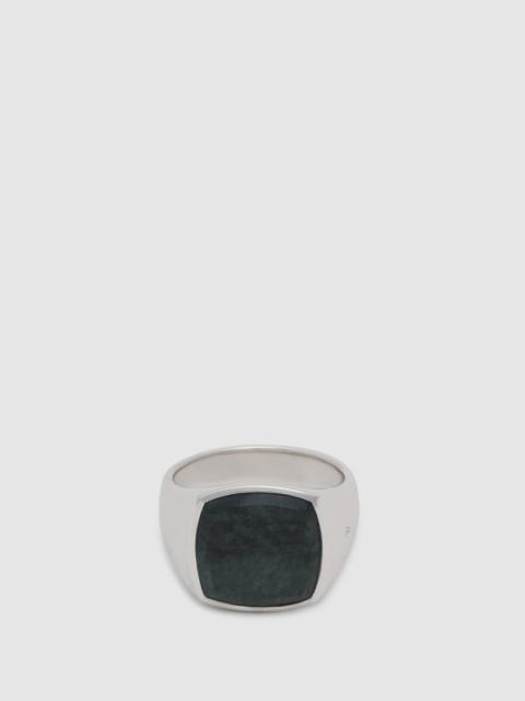 TOM WOOD Cushion green marble ring