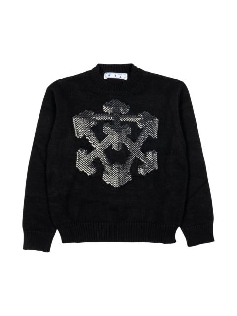 Off-White Off-White 3D Arrow Chunky Knit Crewneck 'Black/Grey'