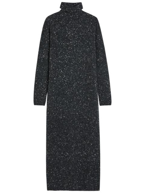 The Row The Row Melani Speckled Cashmere Midi Jumper Dress