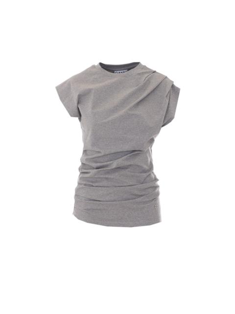 GANNI Ganni Women Heavy Draped T-Shirt