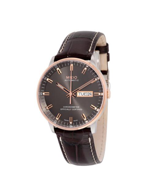 Other Designers Mido Commander II Grey Dial Maroon Leather Men's Watch M0214312606100