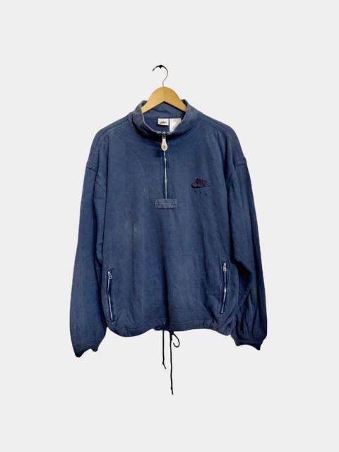 Nike Vtg Nike Air Embroidered 1/4 Zip Up Sweatshirt