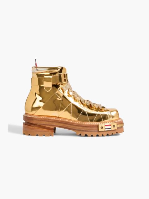 Thom Browne Mirrored-leather hiking boots