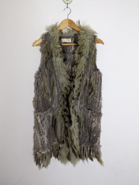 Other Designers If Six Was Nine - Rare Fur Feathers Gypsy Gilet Vest Jacket Womens
