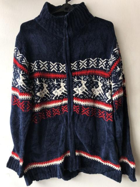 Other Designers Aran Isles Knitwear × Homespun Knitwear × Other - Plevo Casual Knit Navajo Stylish Zipper Jacket