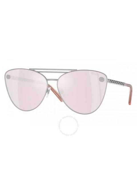 Versace Pink Mirror Cat Eye Ladies Sunglasses VE2267 10007V 64