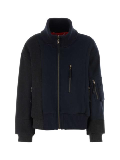 Maison Margiela Maison Margiela Women Two-Tone Wool Bomber Jacket