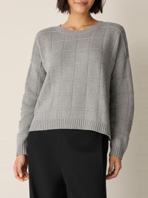 EILEEN FISHER Eileen Fisher Organic Cotton & Cashmere Crewneck Sweater in Dark Pearl at Nordstrom