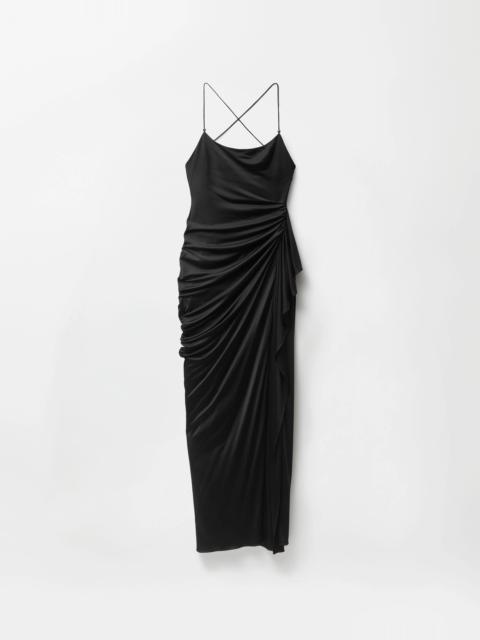 VERSACE Draped Viscose Liquid Jersey Gown