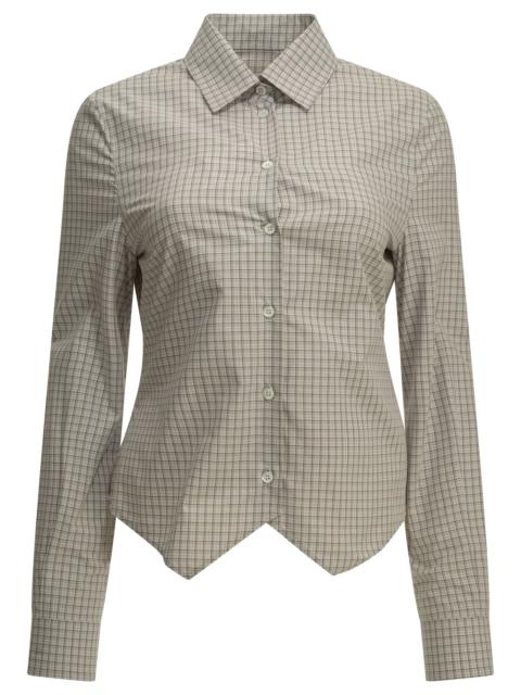 Maison Margiela Maison Margiela Pointed Hem Casual Shirt Grey