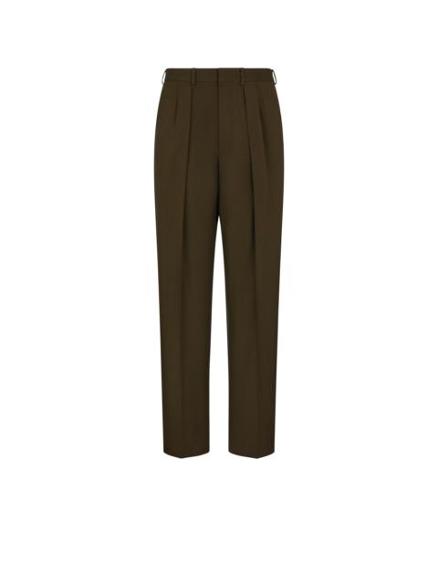 TOM FORD WOOL CASHMERE SILK REPS DOUBLE PLEAT PANT