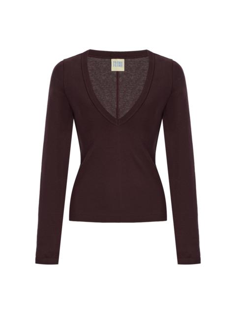 FLORE FLORE Dewi Cotton T-Shirt brown