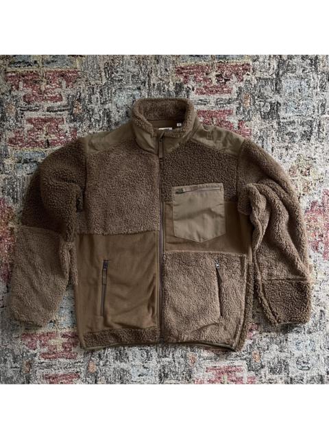 AW19 Combination Fleece Jacket in brown high low boa pile